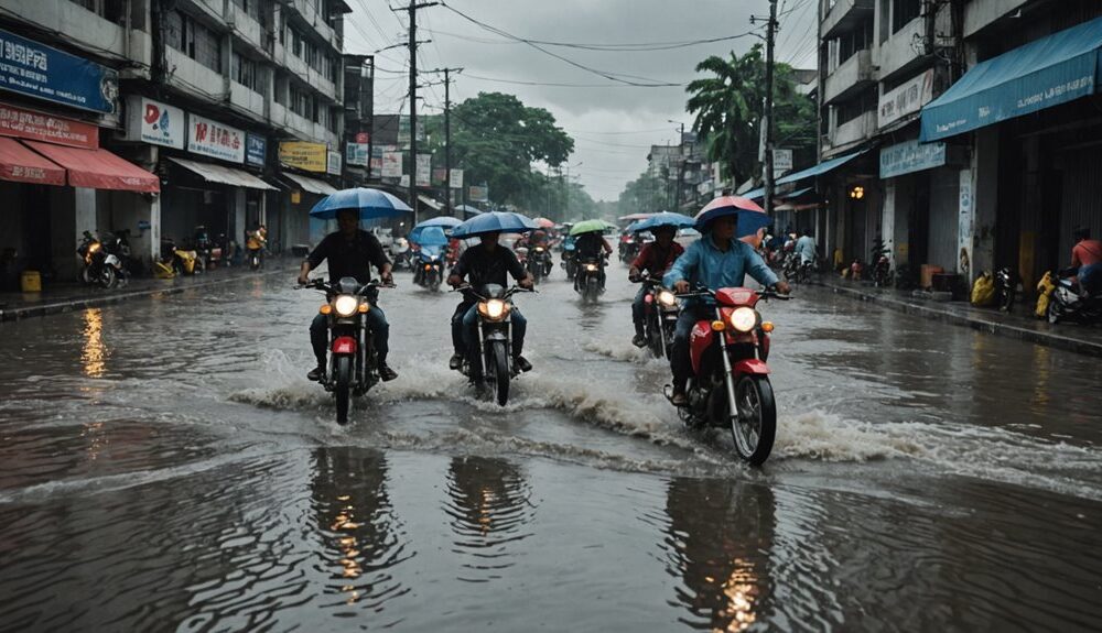 heavy rain causes flooding