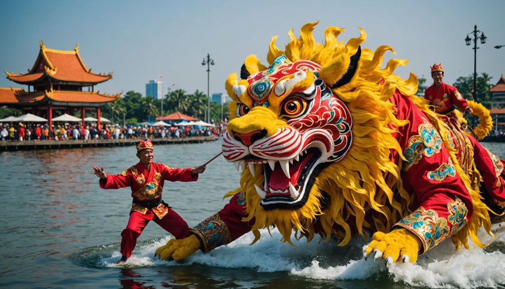 lion and dragon dance