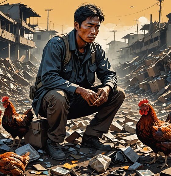 memasak bangkai ayam oleh pemulung